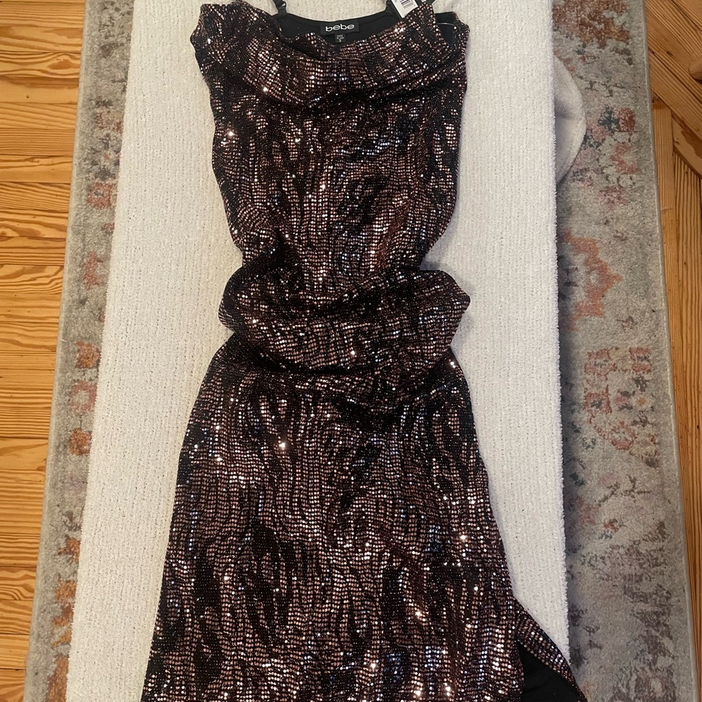 Bebe Black Sequin Dress